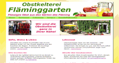 Desktop Screenshot of flaeminggarten.de
