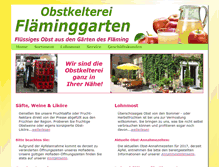Tablet Screenshot of flaeminggarten.de